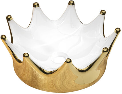 Best Design Waskom Crown 40 cm Rond Glans Goud Wit