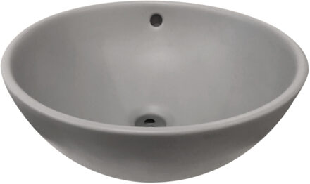 Best Design Waskom Opbouw Ancoma Rond 38x38x16cm Keramiek Mat Grijs Overloop