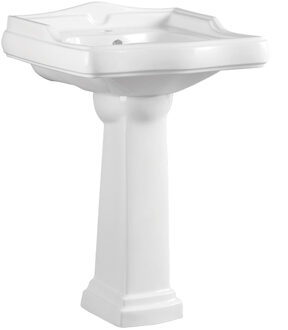 Best Design Wastafel Met Zuil Best Design Liberty London 61x52x89 cm Glans Wit