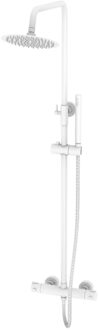 Best Design White thermostatische regendouche-opbouwset wit mat