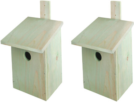 Best for Birds Doe- 3x stuks -het-zelf houten vogelhuisje/nestkast 23 cm - Vogelnestje voor tuinvogeltjes - Bouwpak
