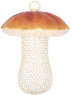 Best for Birds Esschert Design Paddenstoel - Pindasilo tuinvogels - Bruin /wit - 12,8x12,8x17,6 cm