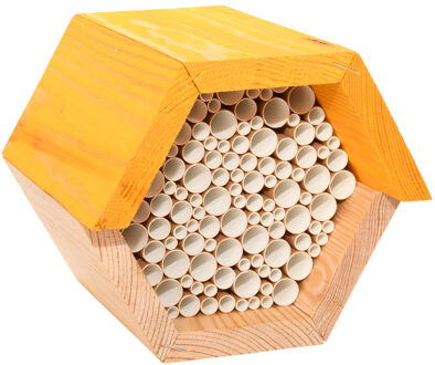 Best for Birds Houten bijenhuis/bijenhotel zeshoekig 15 cm