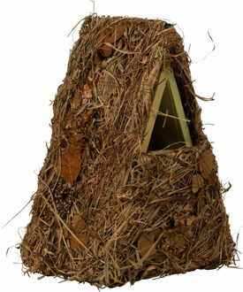 Best for Birds Houten vogelhuisje/nestkastje groene camouflage 24 cm