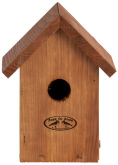 Best for Birds Nestkastje / vogelhuisje winterkoning houten dakje 19.8 cm - Vogelhuisjes Bruin