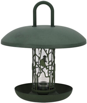 Best for Birds Notensilo Merel - met schotel - gerecycled kunststof - 27 x 30 cm - vogel voedersilo voor noten