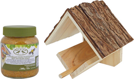 Best for Birds Pindakaas met ophang voor tuinvogels pakket - 1x pot basic voer - diverse soorten vogels voeren