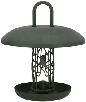 Best for Birds Vetbollensilo Merel - met schotel - gerecycled kunststof - 27 x 30 cm - vogel voedersilo voor vetbol