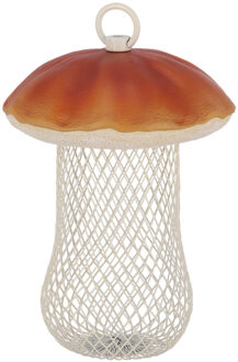 Best for Birds Voedersilo noten Fungi - eekhoorntjesbrood - bruin - PVC/ijzer - 13 x 18 cm - notensilo voor vogels