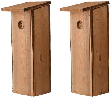 Best for Birds Vogelhuisje - 2x - specht - 54 cm - hout - nesthuisje