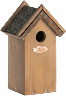 Best for Birds Vogelhuisje - hout - nestkastje met puntdak - 22 cm - Vogelhuisjes Multikleur