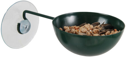 Best for Birds Vogelvoederbakje - voor het raam - 12,5 x 7 x 5 cm - groen - voederplek