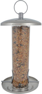 Best for Birds Vogelvoedersilo - RVS - 14 x 27 cm - vogel voederplek - hangende cilinder