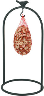 Best for Birds Vogelvoederstandaard - maat S - groen - metaal - 18 x 18 x 37 cm - vogel huisje standaard