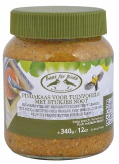 Best for Birds Vogelvoer - pindakaas - met stukjes noot - 340 gram - in pot