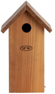 Best for Birds Vurenhouten vogelhuisjes/vogelhuizen 30 cm met kijkluik - Vogelhuisjes Bruin
