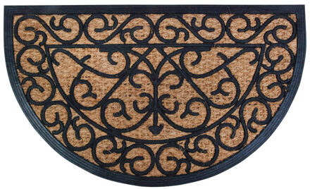 Best for Boots Deurmat - halfrond - kokos en rubber - 75 x 45 cm