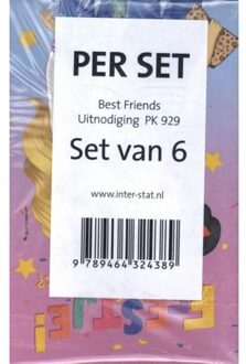 Best Friends Uitnodiging Pk 929 / Set Van 6 - Interstat