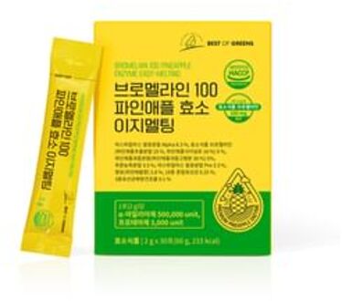 Best Of Greens Bromelain 100 Pineapple Enzyme Easy-Melting 2g x 30 sticks