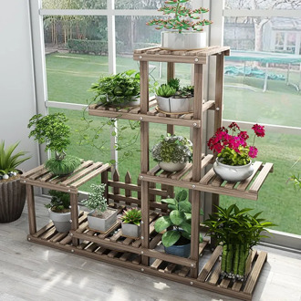 Best Solid wood Potted Plant Stand Flower Pot Holder Multilayer Flower Plant Stand Indoor Outdoor Gifts & Decor Storage Shelves