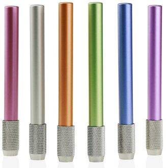 BEST6PCS Metalen Kleur Staaf Single-End Potlood Extender Extender Pen Bakje Pen Extension Etui