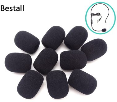 Bestall 10 stks/partij Foam Microfoon Voorruit mic spons cover 10mm binnendiameter & 30mm inwendige lengte