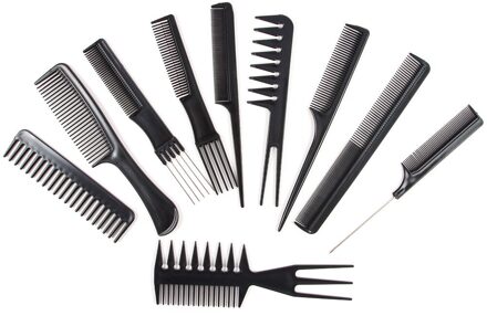 Beste 10 Stks/set Professionele Haar Borstel Kam Salon Kapper Kammen Haarborstel Kappers Kammen Haarverzorging Styling Tools