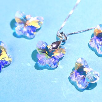 Beste 14mm 28 stks/pak enkel gat kristal kralen vlinder crystal AB glas kralen voor Sieraden maken Kettingen Oorbellen