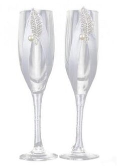 Beste 2 Stk/set Creatieve Bridal En Bruidegom Champagne Fluiten Bruiloft Glazen Set Cup Roosteren Goblet Voor Bruiloften Party