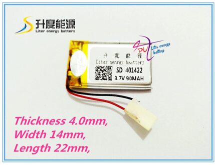 Beste batterij 041422 3.7 V 90 mah Lithium polymeer Batterij met Bescherming Boord Voor GPS Bluetooth Digitale Producten