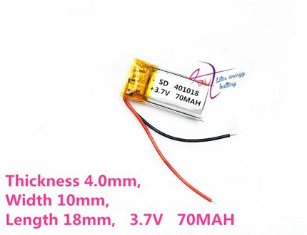 Beste batterij 1 PCS 3.7 V lithium Tablet polymeer batterij 381018 361020 361018 401018 70 mAh Bluetooth Batterij