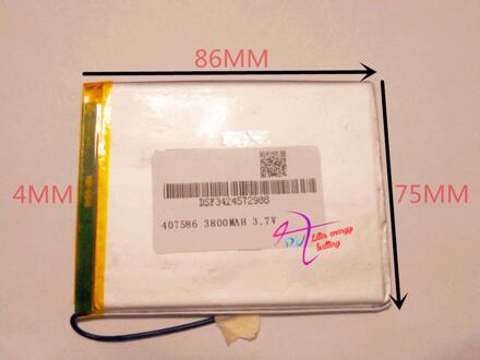 Beste batterij 3.7 v lithium polymeer batterij 407586 3800 mah voor tablet batterij