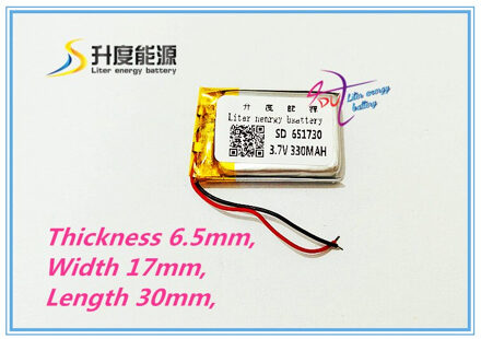 Beste batterij 3.7 v lithium polymeer batterij 651730 330 mah kleine speelgoed MP3 MP4 GPS navigatie mobiele power 701,730