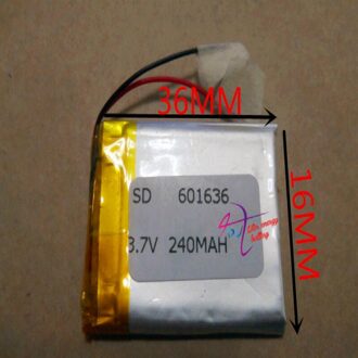 Beste batterij 3.7V lithium polymeer batterij 601636 061636 240mah MP3 MP4 MP5 mobiele batterij