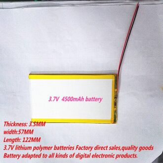 Beste batterij 3557122 lithium polymeer batterij 3.7V met een Tablet PC V811V801 Paul 4500mAh batterij