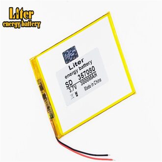 Beste Batterij Maat 357080 3.7V 3000Mah 367080 Lithium-polymeer Batterij Met Bescherming Boord Voor MP4 Gps Digitale product
