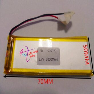 Beste batterij Maat 505070 3.7V 2000mah 505068 tablet met Bescherming Boord Voor Digitale Camera GPS Tablet PCs