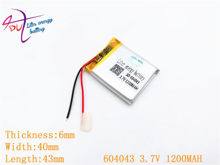 Beste Batterij Maat 604043 3.7 V 1200 Mah 584245 604045 Lithium Polymeer Batterij Met Board Voor Mp4 Mp5 Gps digitale Producten