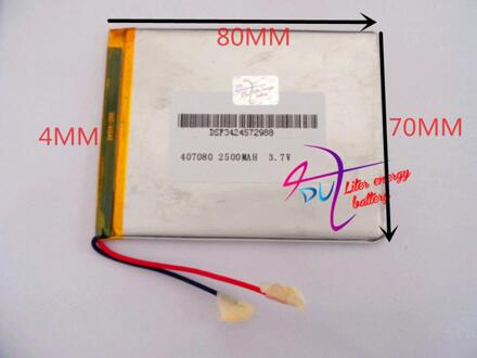 Beste batterij Originele Li-Ion batterij 3.7 v 2500 mAh batterij tablet Voor Mp3 GPS NAV 407080