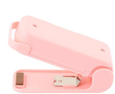 Beste En Handig Mini Afdichting Huishoudelijke Machine Warmte Sealer Capper Voedsel Saver Voor Plastic Zakken Pakket Mini Gadgets roze