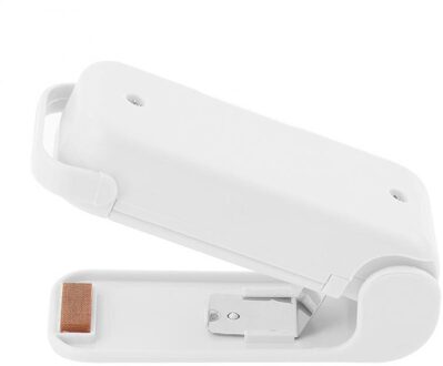 Beste En Handig Mini Afdichting Huishoudelijke Machine Warmte Sealer Capper Voedsel Saver Voor Plastic Zakken Pakket Mini Gadgets wit