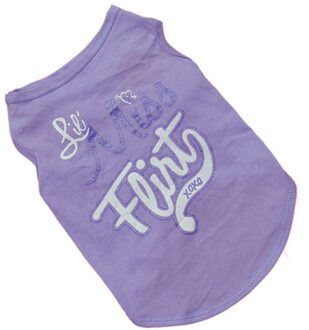 Beste Hond Minnaar Katoen Zomer Shirt Kleine Hond Kat Pet Kleding Vest T-shirt Accessoires Arrivals Best Selling Paars / XS