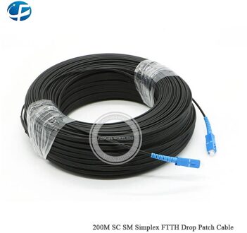 Beste Prijs Outdoor 200M Sc Sm Sx Ftth Patch Kabel Sm Sx Tpe Plastic Materialen 200M kabel Patch Cord