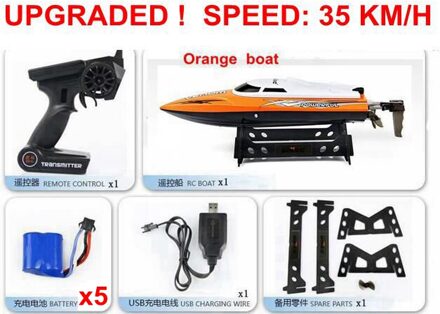 Beste Prijs Top Udi001 Udi 001 2.4G 4CH Rc Speelgoed Verbeterde Hoge Snelheid Boot Speedboot Vs Ft012 Skytech h100 H101 Rc Boot oranje 001 35kmH 5B