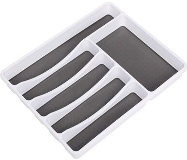Bestekbak Lade Bestek Opbergdoos Organizer Bestek Lade Lade Plastic Met 6 Grid Voor Vork Lepel Keuken Tool