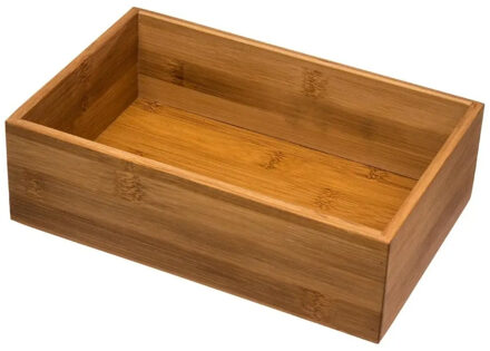 Bestekbak organizer - 1 vaks - bamboe - keuken - 23 x 15 x 7 cm