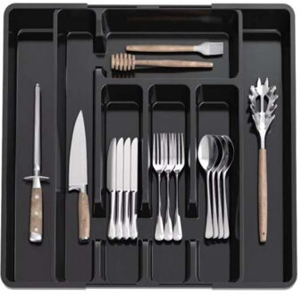 besteklade - kunststof - 37 x 45 x 5 cm - organizer - bestekbak - keuken