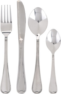 Bestekset 32x RVS zilver voor 8 personen