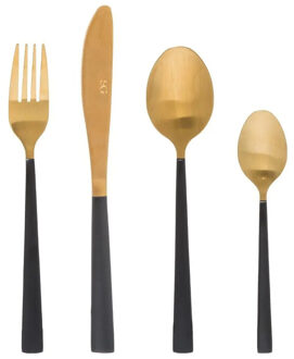 Bestekset Jungle Electro - 48-delig - zwart/goud