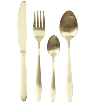 Bestekset Tableware Collection - 16 delig - goud - RVS - 4 personen